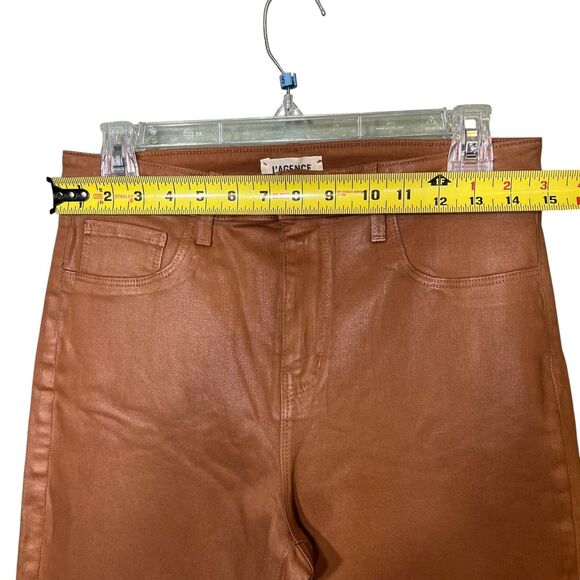 L'Agence Margot Jeans Womens 31 Brown Java Coated High Rise Skinny Pants USA - Picture 8 of 11